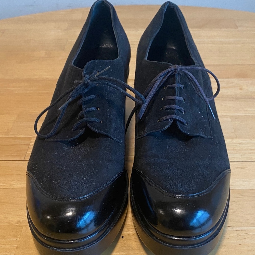 Robert Clergerie Suede Voel Platform Oxfords Size 10 - Picture 4 of 12